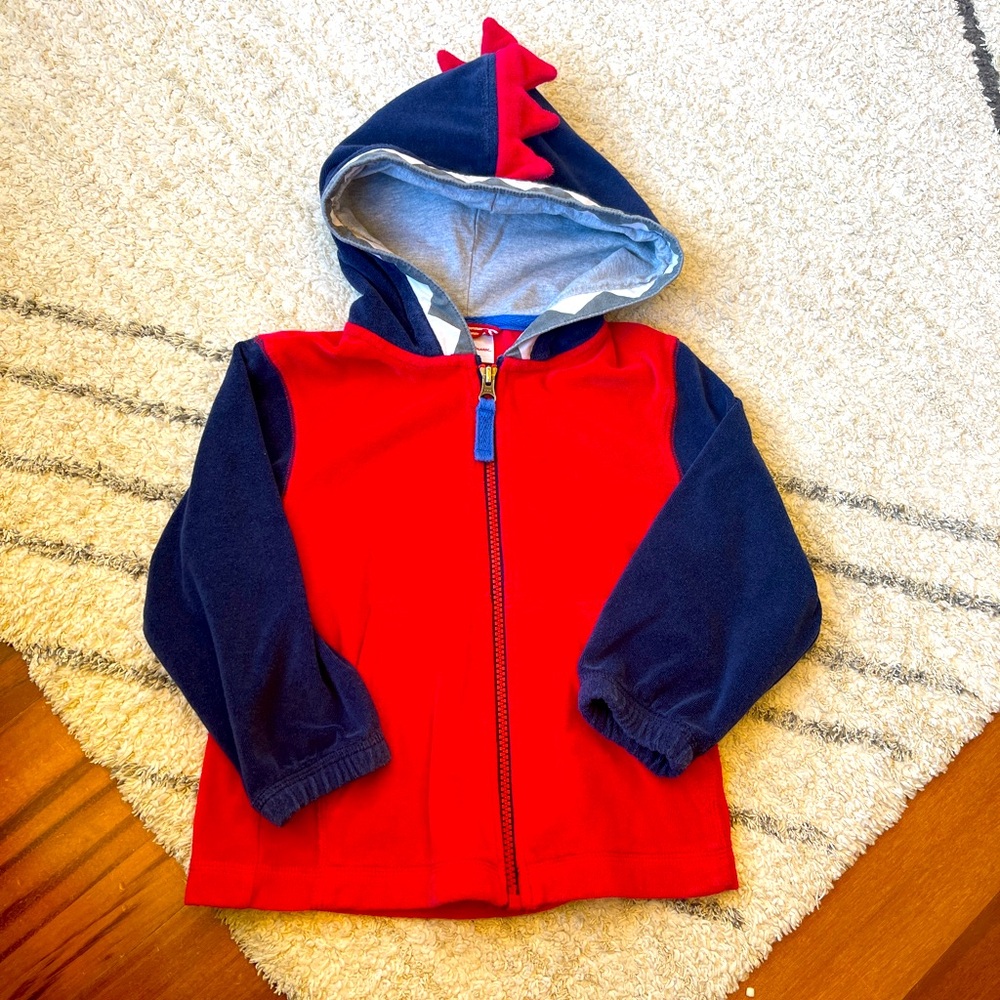 Hanna Andersson adorable Terry Cloth Monster Zip up Hoodie